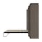 Bestar Orion Full Murphy Bed with Narrow Shelving Unit (79W), Bark Gray & Graphite 116890-000047 - alternate 8